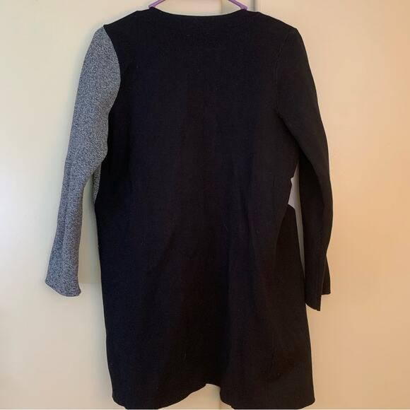 Ann Taylor Womens Longline Color Block Cardigan Size Small Lagenlook Open Front - Picture 7 of 9